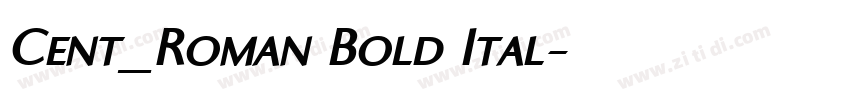 Cent_Roman Bold Ital字体转换